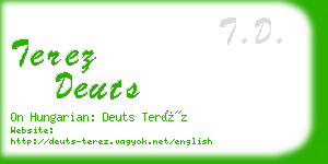 terez deuts business card